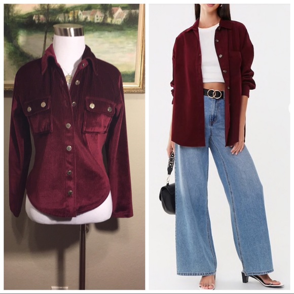 ONE Activewear Corduroy Button Down Shirt/Jacket - Picture 1 of 8